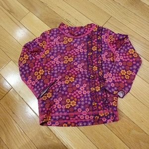 EUC Toddler Girls REI 18mo Flowered Rashguard